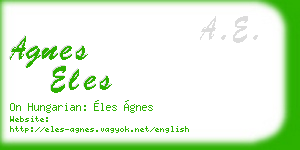 agnes eles business card